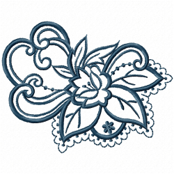 Flowers And Tree Embroidery Design 1